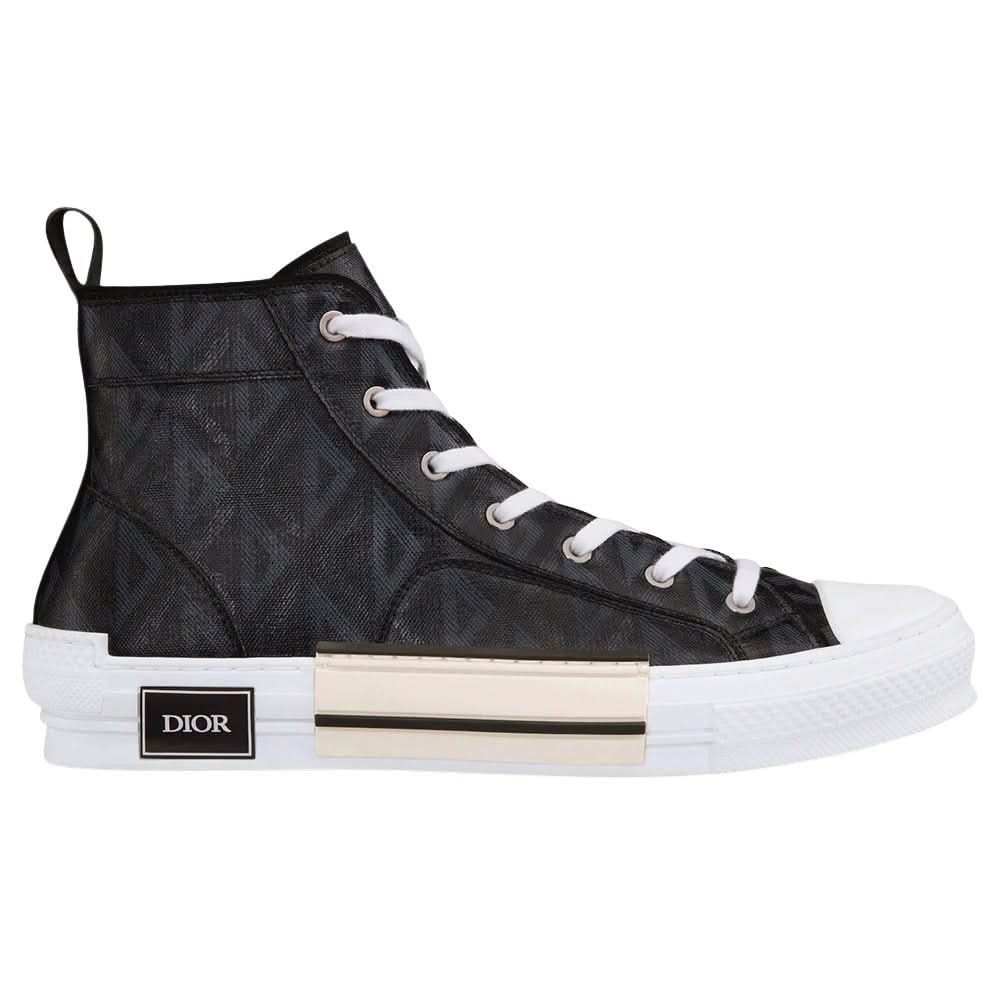 Dior B23 High-top Sneaker "Black CD Diamond Canvas" - Copva