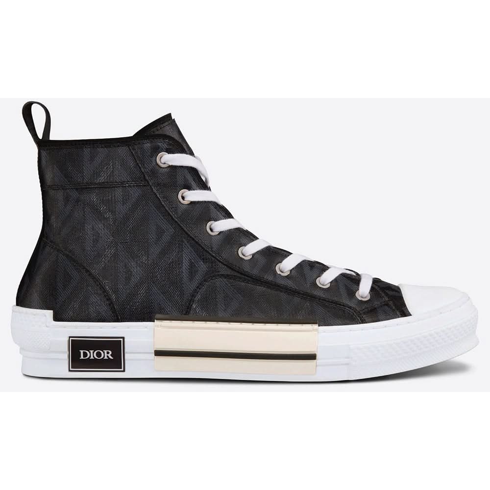 Dior B23 High-top Sneaker "Black CD Diamond Canvas" - Copva