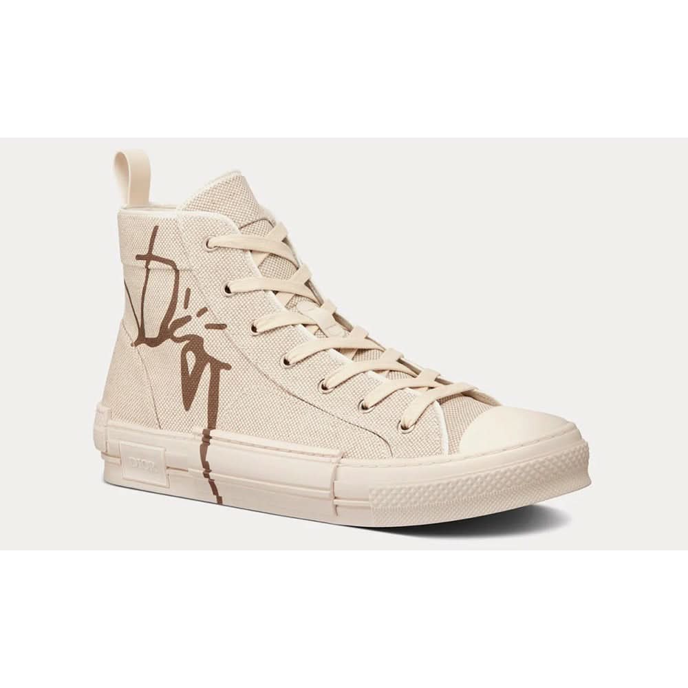 Dior B23 Cactus Jack Dior "Cream & Coffee" High-top Sneaker - Copva