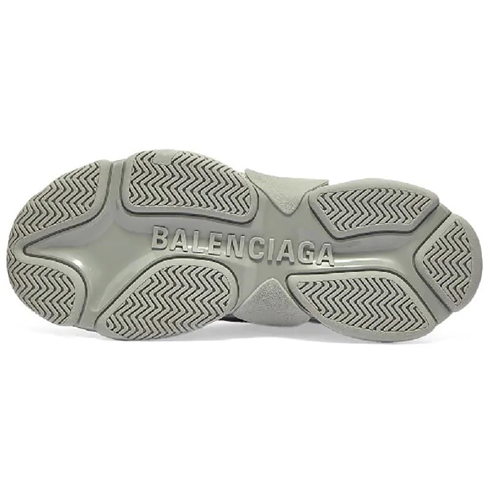 BALENCIAGA Allover Logo Triple S Sneakers In Grey Black - Copva