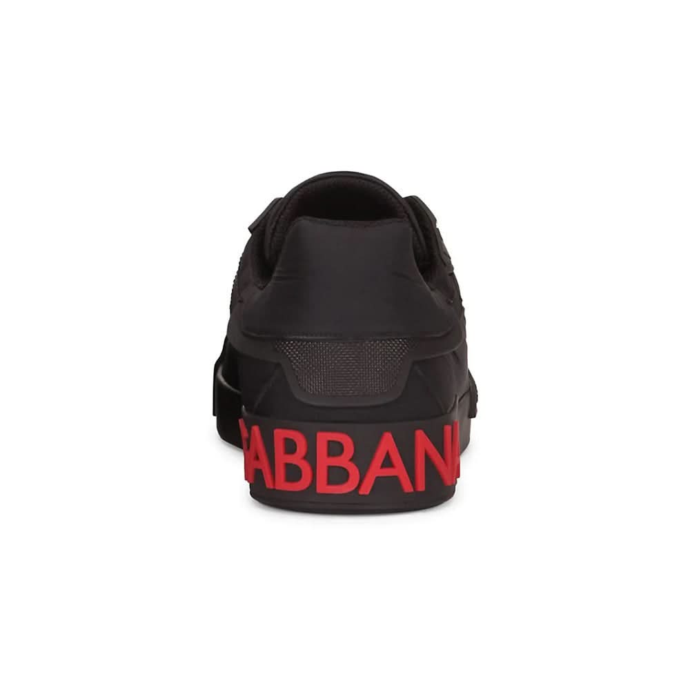Dolce & Gabbana Nylon & Rubber Portofino Sneakers - Black - Copva
