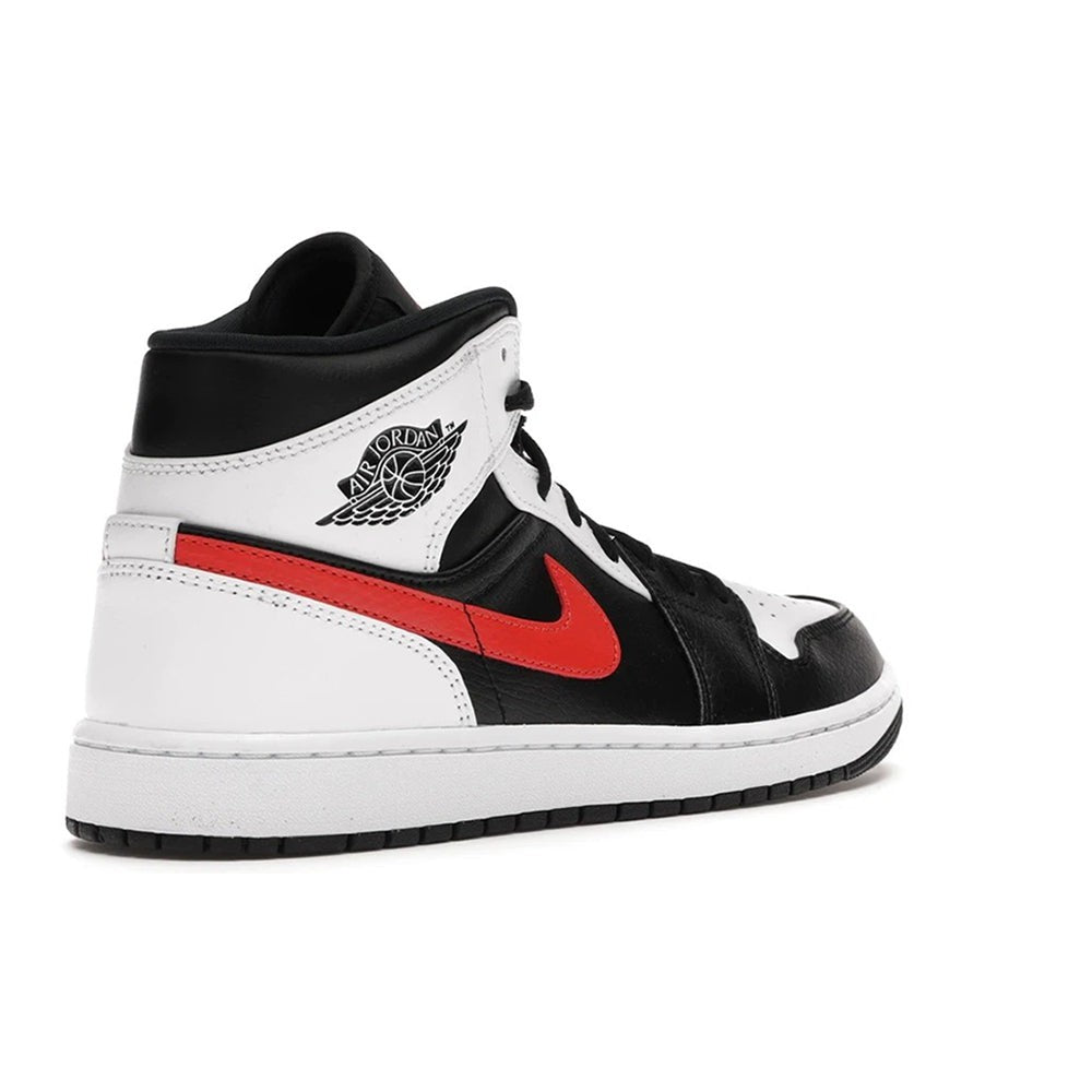 Air Jordan 1 Mid Black Chile Red White - Copva