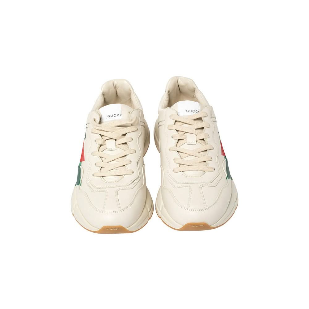 Gucci White Rhyton Web Chunky Sneakers - Copva