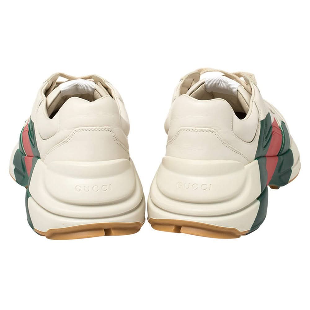 Gucci White Rhyton Web Chunky Sneakers - Copva