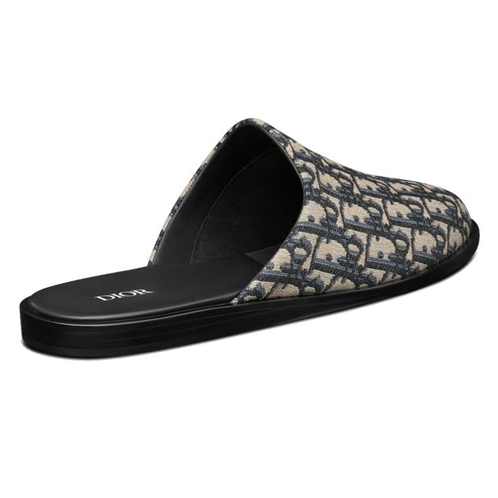 Indior Mule Beige and Black Dior Oblique Jacquard - Copva