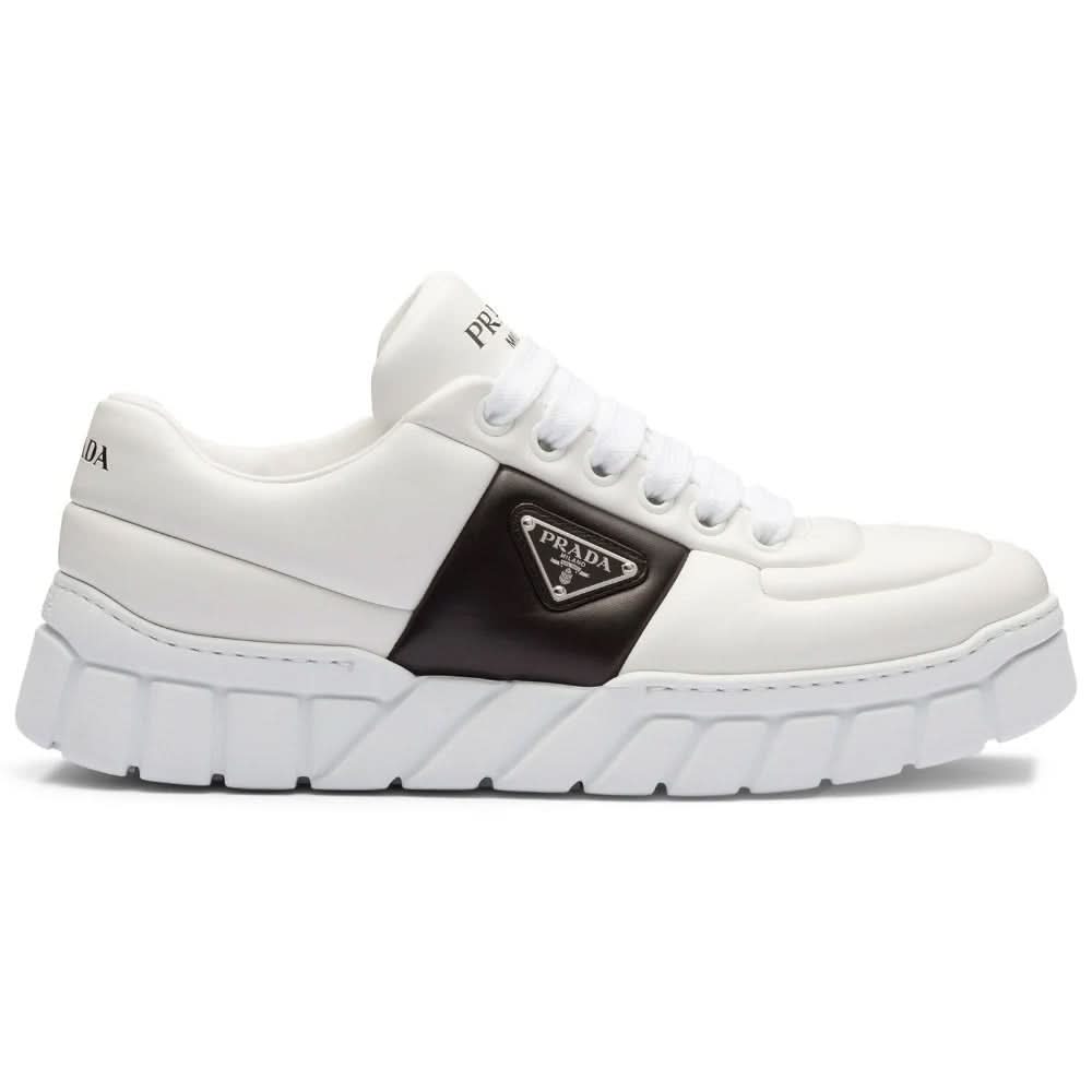 Prada padded leather sneakers 'White' - Copva