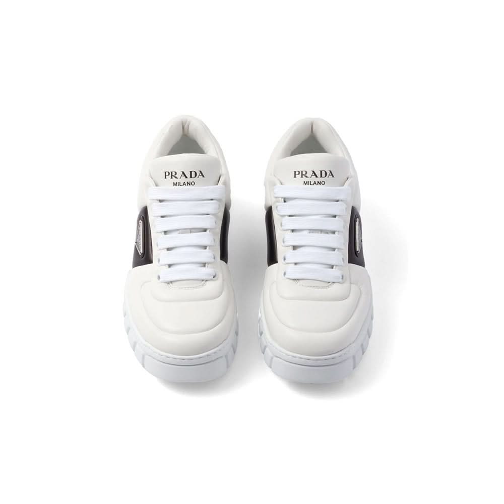 Prada padded leather sneakers 'White' - Copva