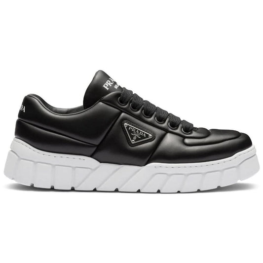 Prada padded leather sneakers 'Black' - Copva