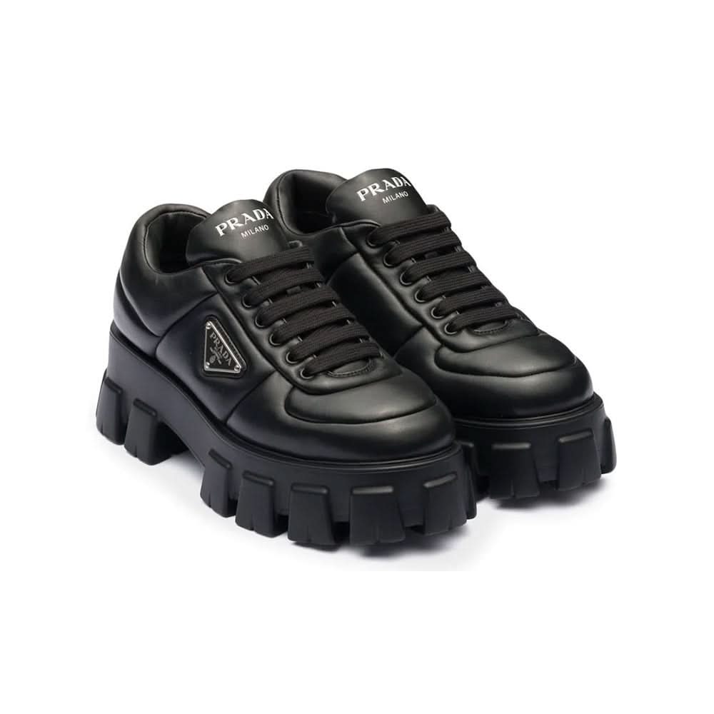 Prada Soft 55mm leather lace-up shoes - Copva