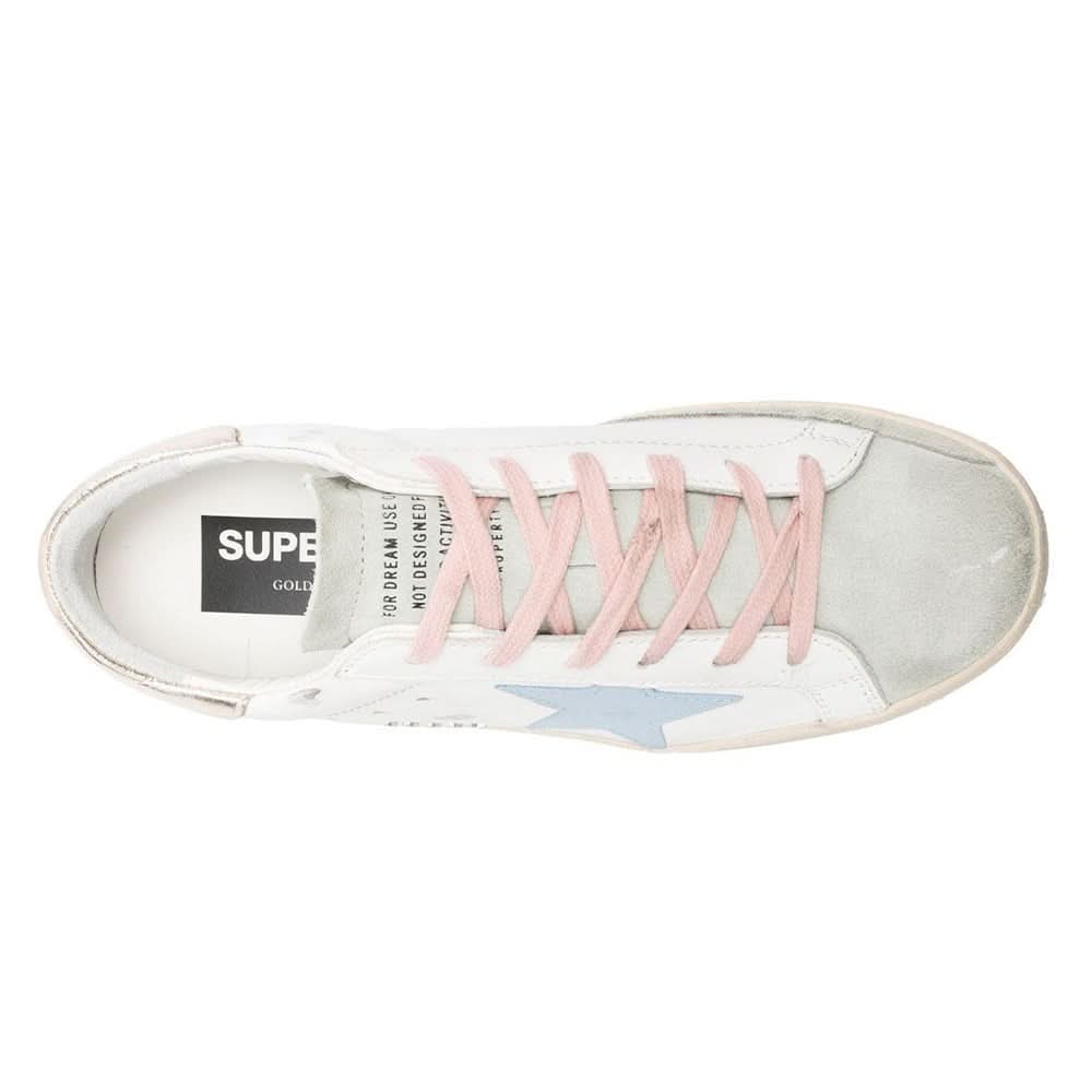 Golden Goose Wmns Superstar 'White Silver Ice Blue' - Copva