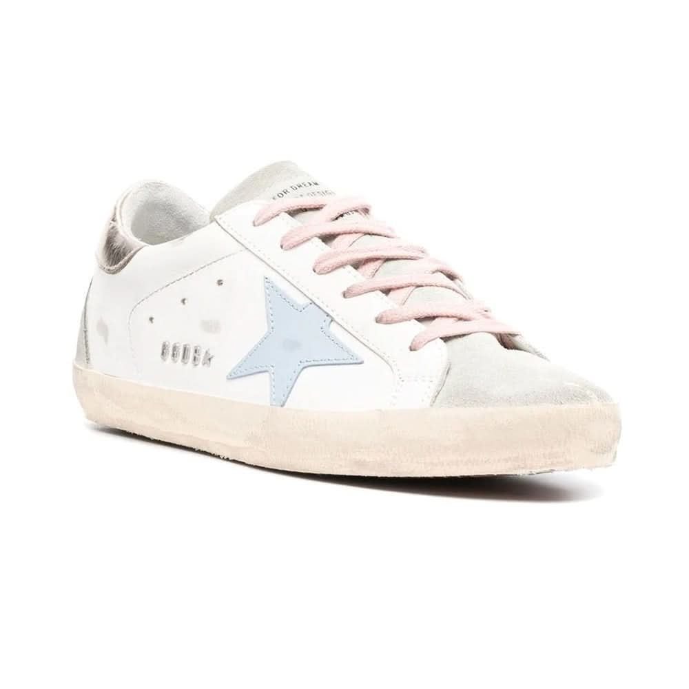 Golden Goose Wmns Superstar 'White Silver Ice Blue' - Copva